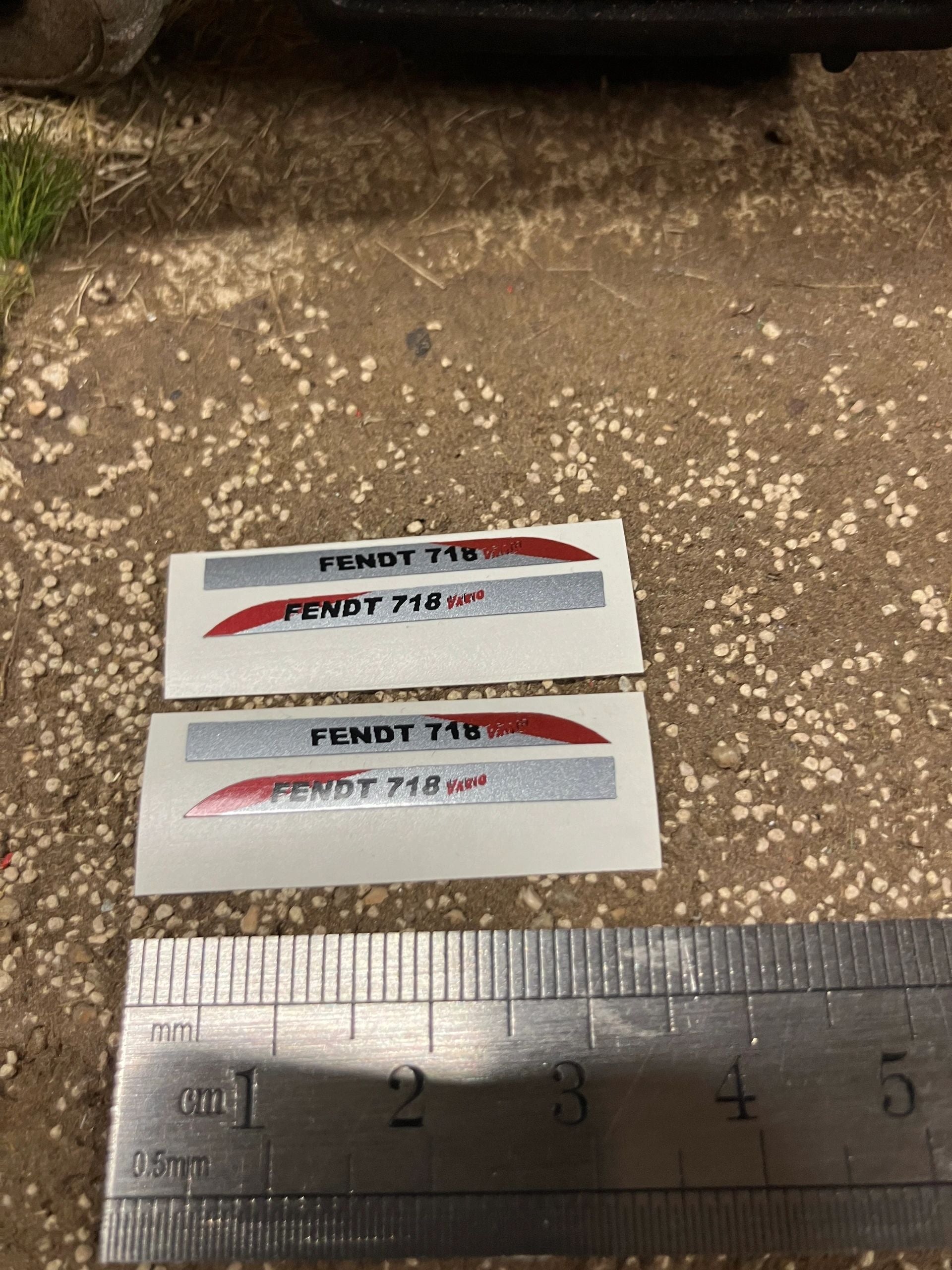 Fendt 718 Tractor Silver black red decals Professional pre cut High quality vinyl farm machinery decals 1:32 scale Image 3