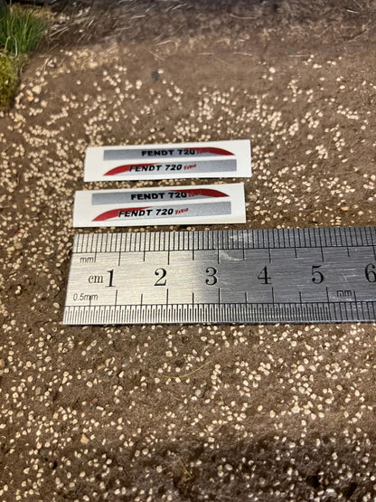 Fendt 720 Tractor Silver black red decals Professional pre cut High quality vinyl farm machinery decals 1:32 scale Image 3