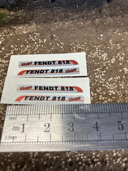 Fendt 818 Tractor Silver black red decals Professional pre cut High quality vinyl farm machinery decals 1:32 scale Image 3