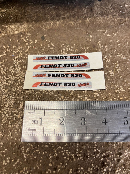 Fendt 820 Tractor Silver black red decals Professional pre cut High quality vinyl farm machinery decals 1:32 scale Image 2