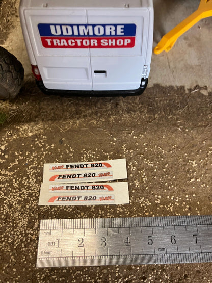 Fendt 820 Tractor Silver black red decals Professional pre cut High quality vinyl farm machinery decals 1:32 scale Image 3
