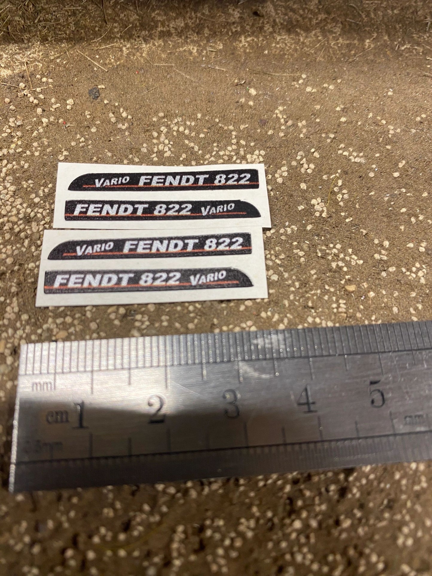 Fendt 822 Tractor black silver red decals Professional pre cut High quality vinyl farm machinery decals 1:32 scale Image