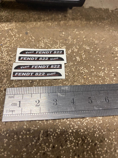 Fendt 822 Tractor black silver red decals Professional pre cut High quality vinyl farm machinery decals 1:32 scale Image 2