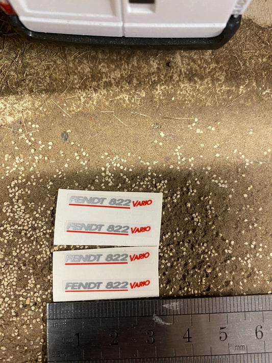 Fendt 822 Tractor silver red decals Professional pre cut High quality vinyl farm machinery decals 1:32 scale Image