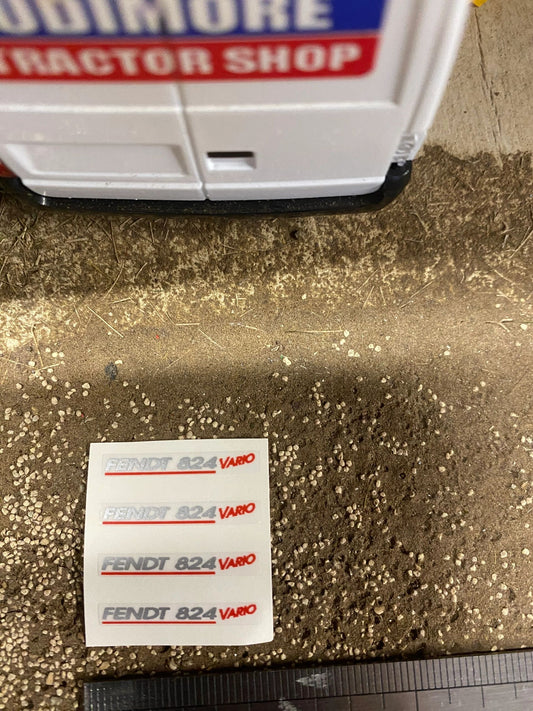 Fendt 824 Tractor silver red decals Professional pre cut High quality vinyl farm machinery decals 1:32 scale Image 2