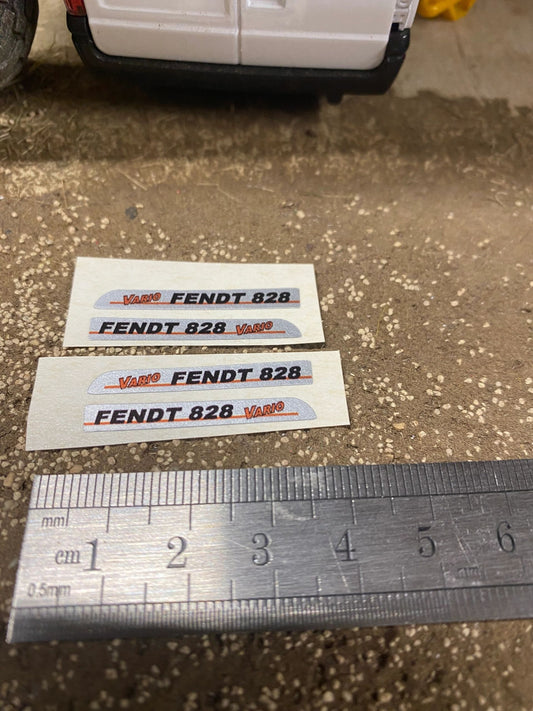 Fendt 828 Tractor silver black red decals Professional pre cut High quality vinyl farm machinery decals 1:32 scale Image 2