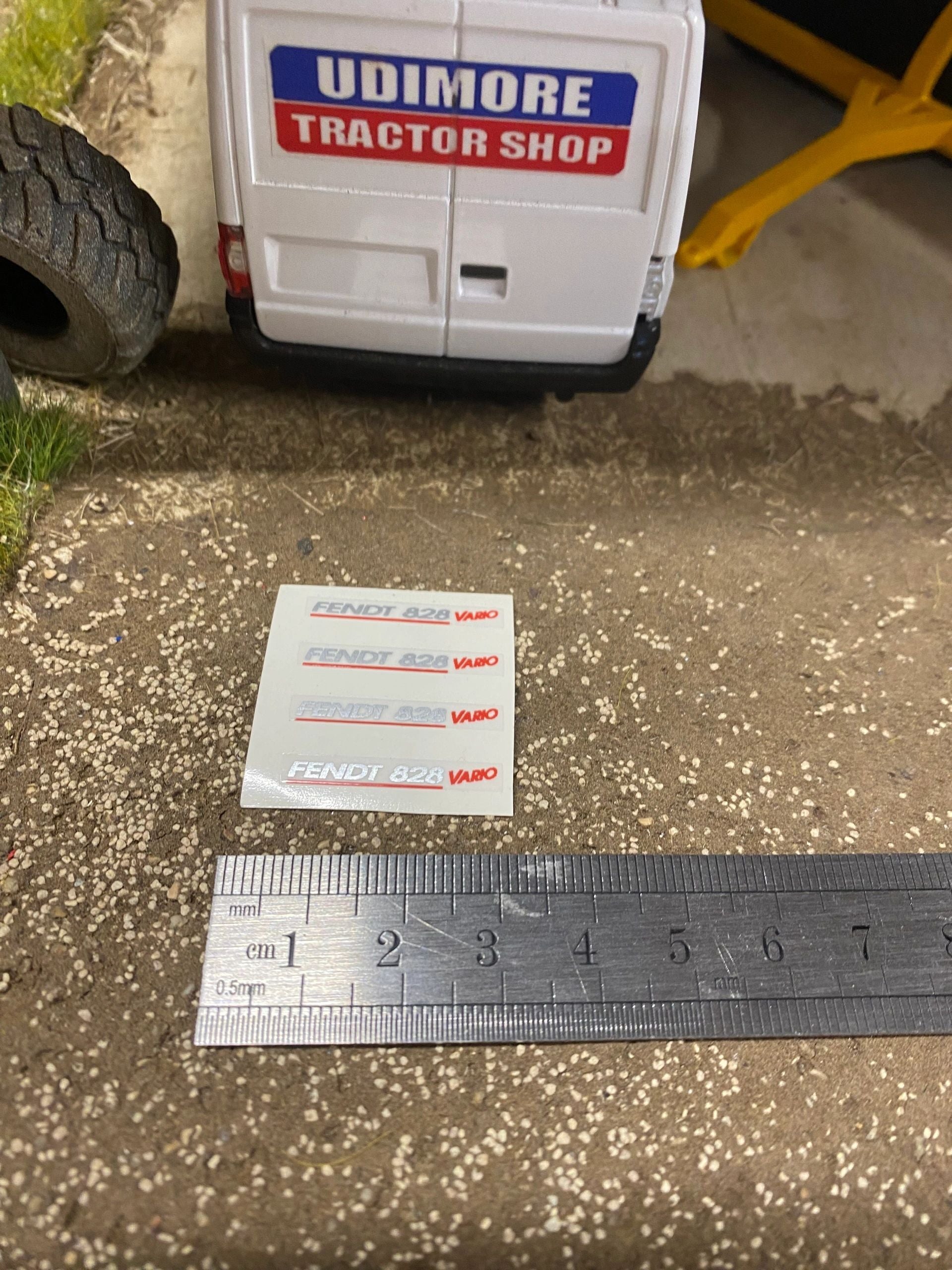 Fendt 828 Tractor silver red decals Professional pre cut High quality vinyl farm machinery decals 1:32 scale Image 4