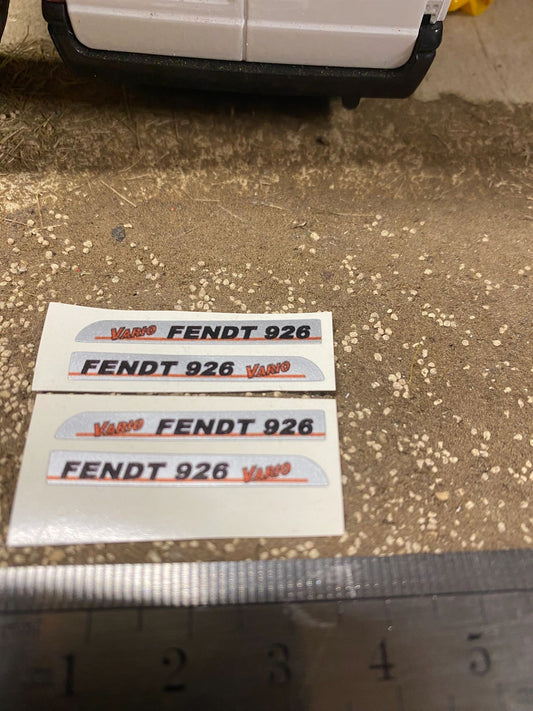 Fendt 926 Tractor silver black red decals Professional pre cut High quality vinyl farm machinery decals 1:32 scale Image