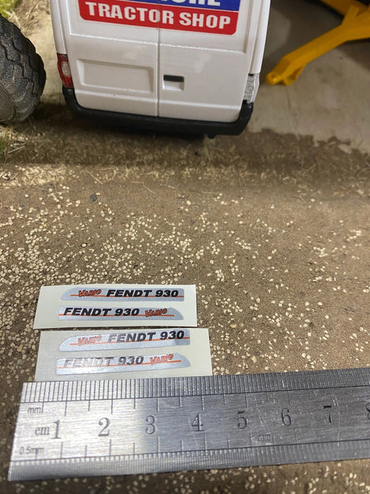 Fendt 930 Tractor silver black red decals Professional pre cut High quality vinyl farm machinery decals 1:32 scale Image 2