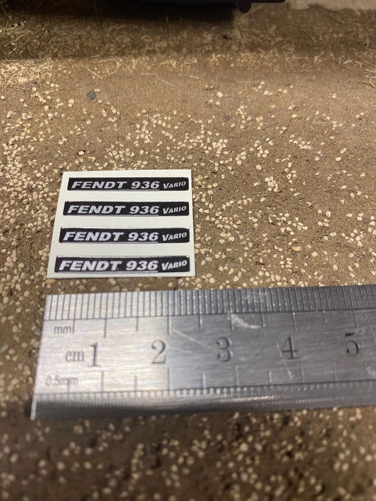 Fendt 936 Tractor black silver decals Professional pre cut High quality vinyl farm machinery decals 1:32 scale Image 2