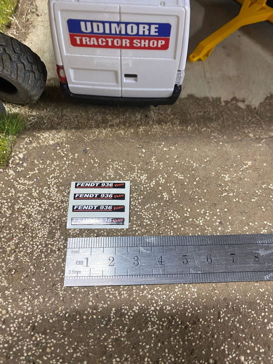 Fendt 936 Tractor black silver red decals Professional pre cut High quality vinyl farm machinery decals 1:32 scale Image 2