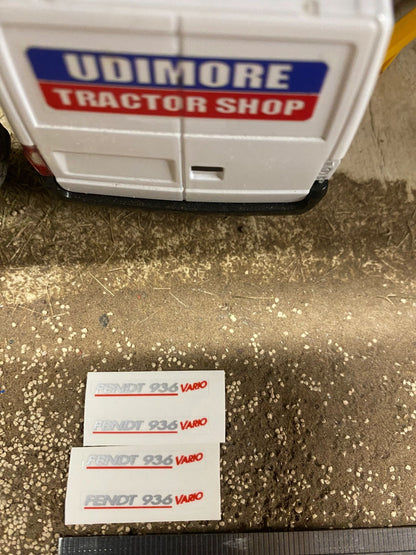 Fendt 936 Tractor silver red decals Professional pre cut High quality vinyl farm machinery decals 1:32 scale Image 2
