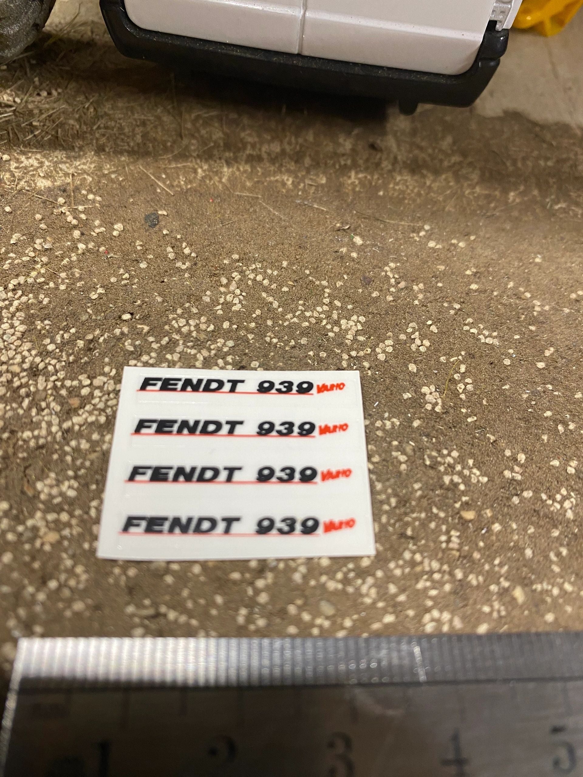 Fendt 939 Tractor black red decals Professional pre cut High quality vinyl farm machinery decals 1:32 scale Image