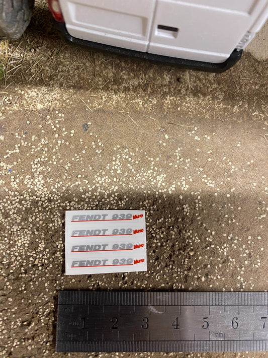 Fendt 939 Tractor silver red decals Professional pre cut High quality vinyl farm machinery decals 1:32 scale Image 2