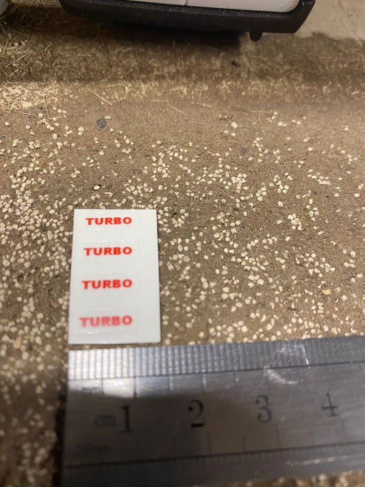 Fendt Tractor red Turbo decals Professional pre cut High quality vinyl farm machinery decals 1:32 scale Image