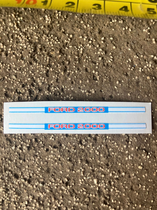 Ford 2000 Tractor Professional Pre cut High quality vinyl bonnet decals farm machinery Britains 1:32 scale Image