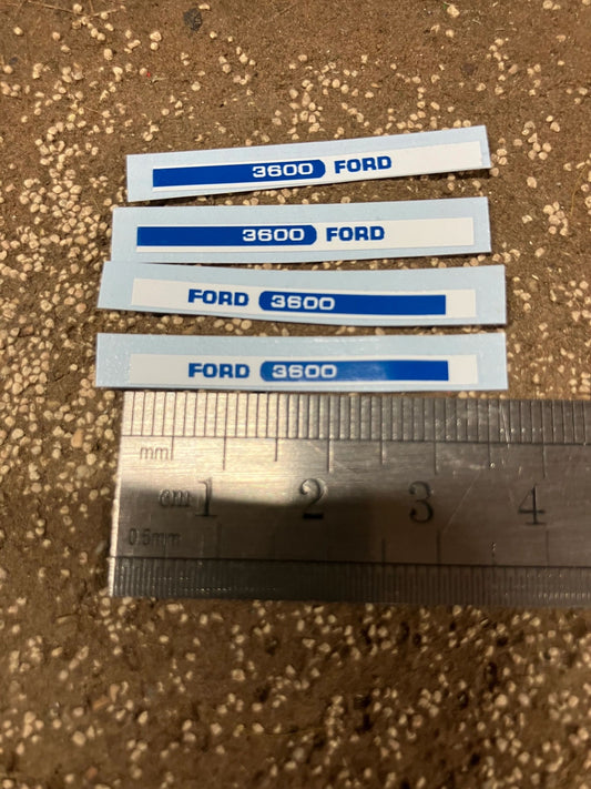 Ford 3600 Tractor 35mm Professional pre cut High quality vinyl bonnet decals farm machinery Britains decals 1:32 scale Image