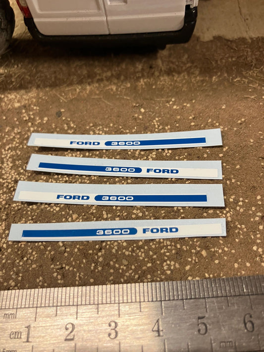 Ford 3600 Tractor 55mm Professional pre cut High quality vinyl bonnet decals farm machinery Britains decals 1:32 scale Image