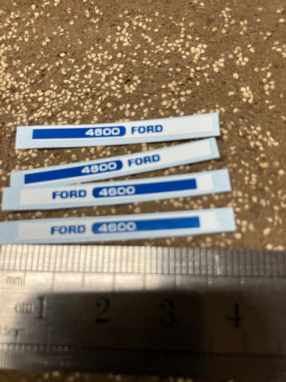 Ford 4600 Tractor 35mm Professional pre cut High quality vinyl bonnet decals farm machinery Britains decals 1:32 scale Image