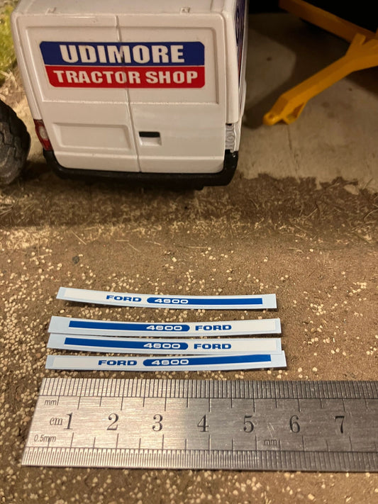 Ford 4600 Tractor 55mm Professional pre cut High quality vinyl bonnet decals farm machinery Britains decals 1:32 scale Image 2