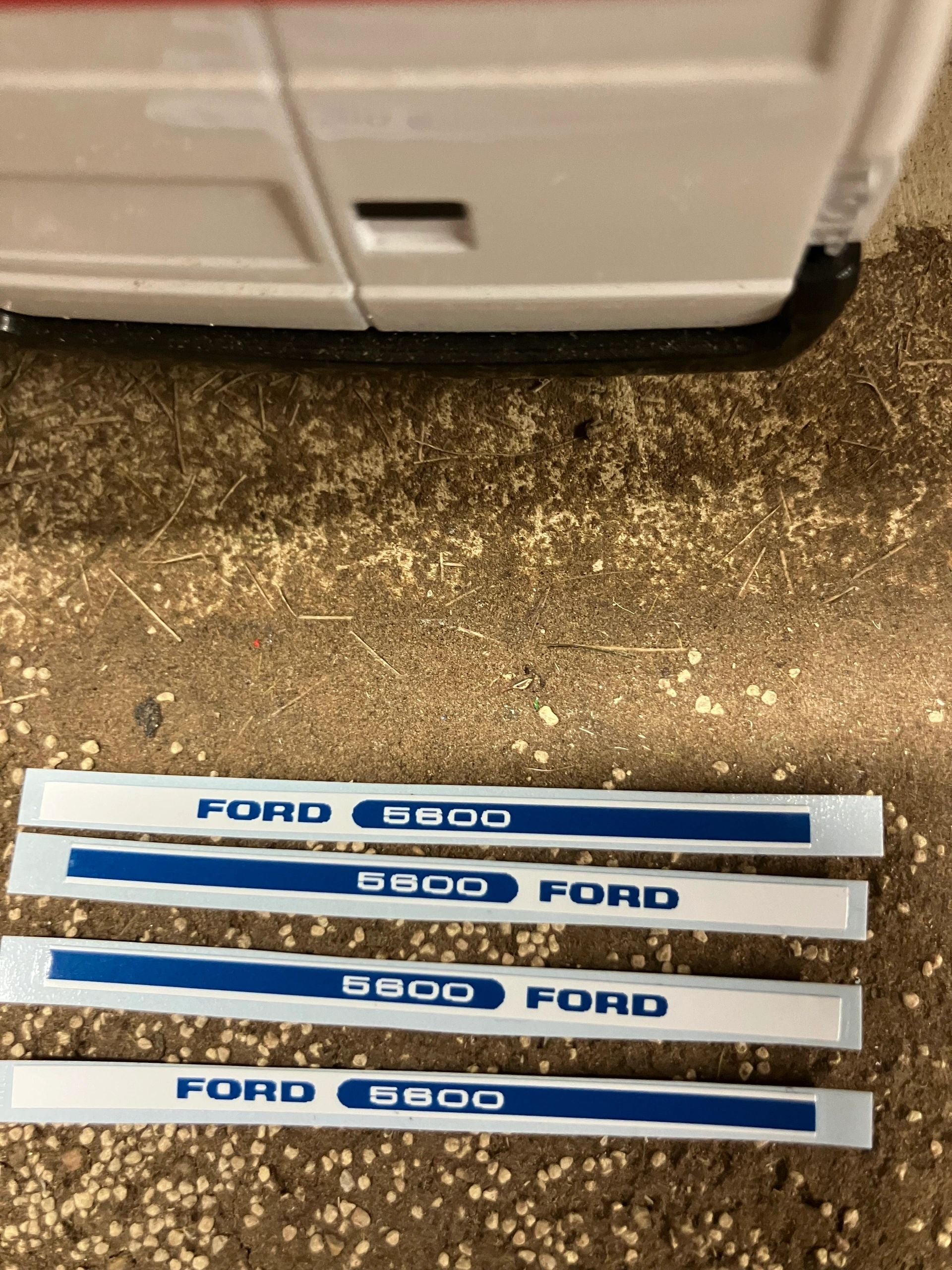 Ford 5600 Tractor 55mm Professional pre cut High quality vinyl bonnet decals farm machinery Britains decals 1:32 scale Image