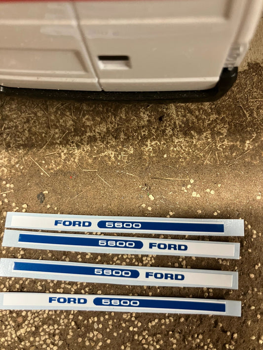 Ford 5600 Tractor 55mm Professional pre cut High quality vinyl bonnet decals farm machinery Britains decals 1:32 scale Image