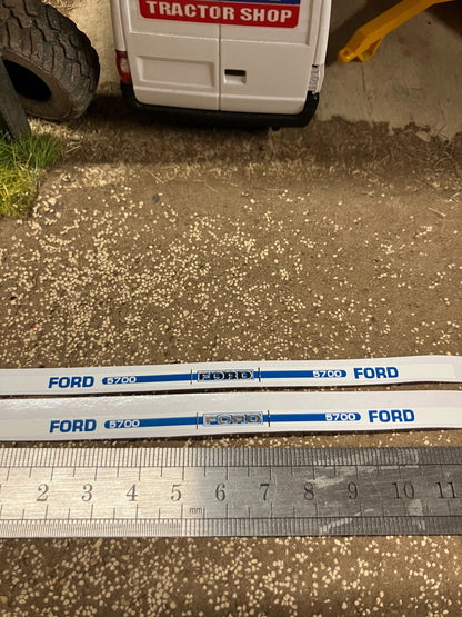 Ford 5700 Tractor metallic reflective silver Professional pre cut High quality vinyl bonnet decals farm machinery Britains decals 1:32 scale Image 3
