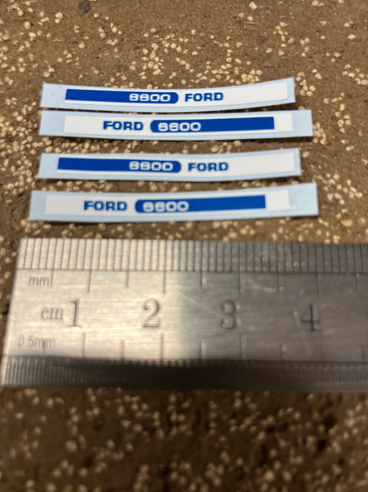 Ford 6600 Tractor 35mm Professional pre cut High quality vinyl bonnet decals farm machinery Britains decals 1:32 scale Image