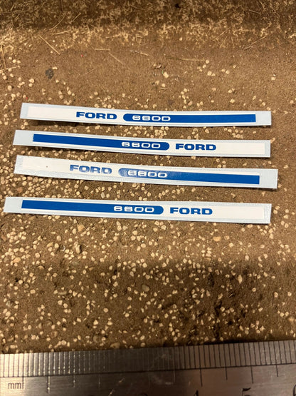 Ford 6600 Tractor 55mm Professional pre cut High quality vinyl bonnet decals farm machinery Britains decals 1:32 scale Image