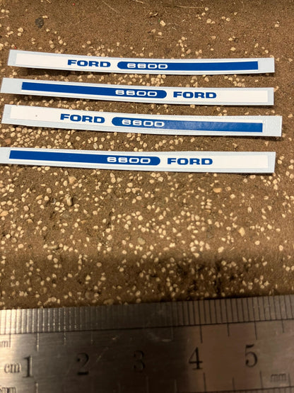 Ford 6600 Tractor 55mm Professional pre cut High quality vinyl bonnet decals farm machinery Britains decals 1:32 scale Image 2