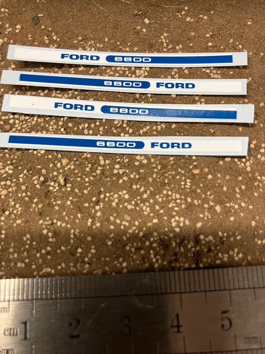 Ford 6600 Tractor 55mm Professional pre cut High quality vinyl bonnet decals farm machinery Britains decals 1:32 scale Image 2