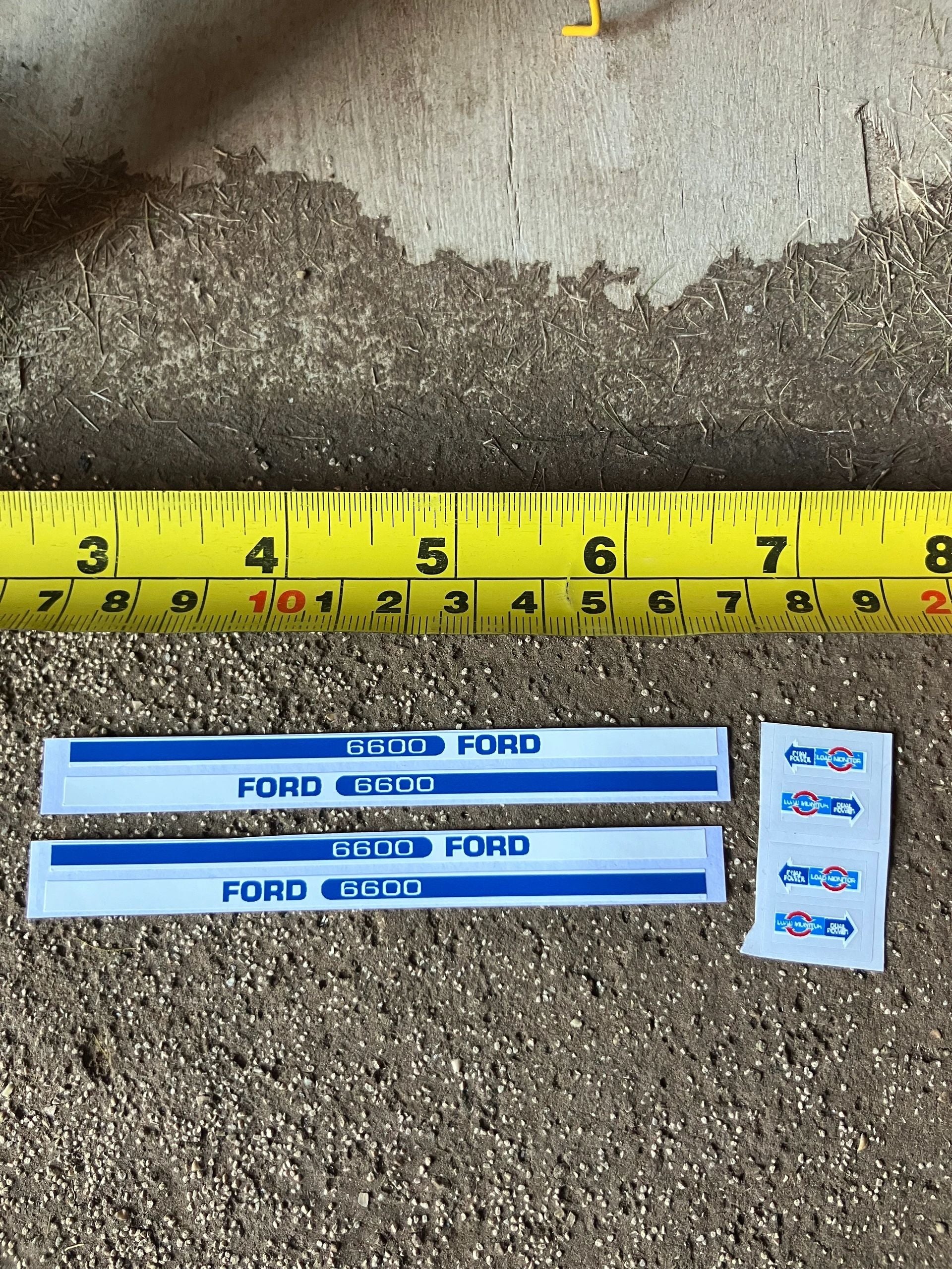 Ford 6600 Tractor UH Pre cut professional High quality vinyl 8 x bonnet decals farm machinery decals 1:32 scale Image