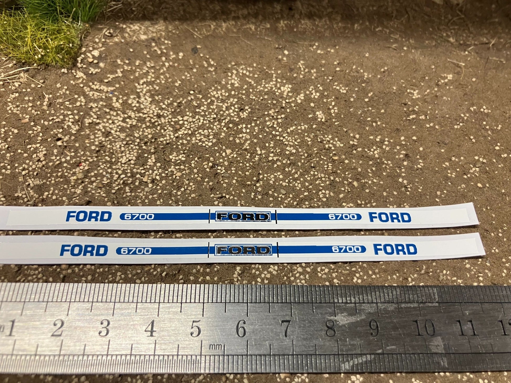 Ford 6700 Tractor metallic reflective silver Professional pre cut High quality vinyl bonnet decals farm machinery Britains decals 1:32 scale Image 3