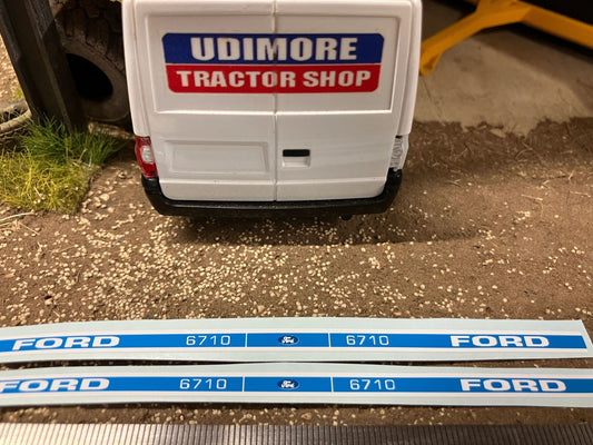 Ford 6710 mk 1 Tractor Professional pre cut High quality vinyl bonnet decals farm machinery Britains decals 1:32 scale Image 2