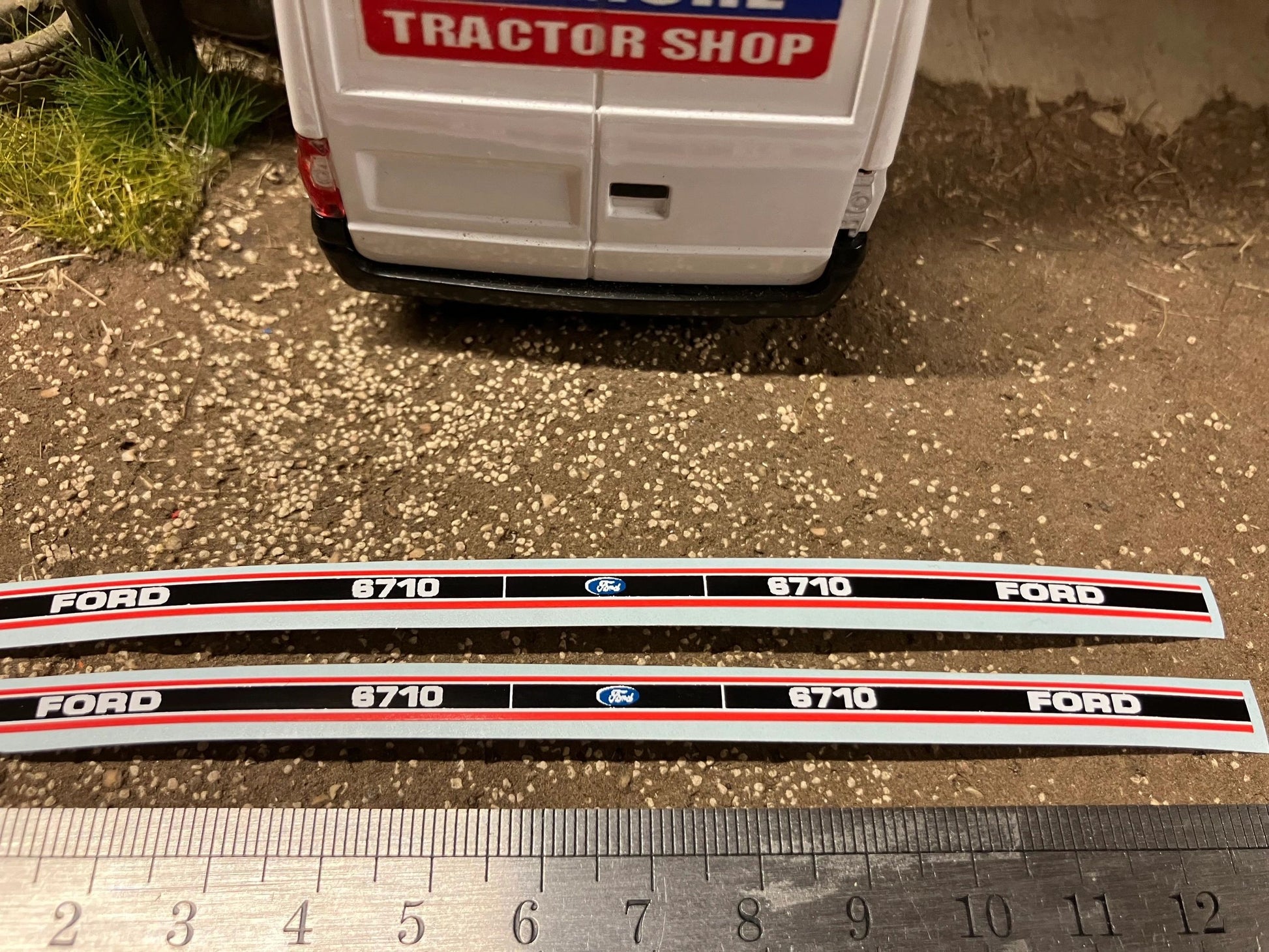 Ford 6710 mk 2 Tractor Professional pre cut High quality vinyl bonnet decals farm machinery Britains decals 1:32 scale Image
