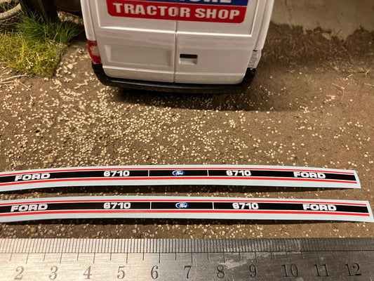 Ford 6710 mk 2 Tractor Professional pre cut High quality vinyl bonnet decals farm machinery Britains decals 1:32 scale Image