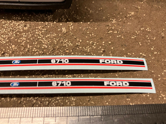Ford 6710 mk 2 Tractor Professional pre cut High quality vinyl bonnet decals farm machinery Britains decals 1:32 scale Image 2