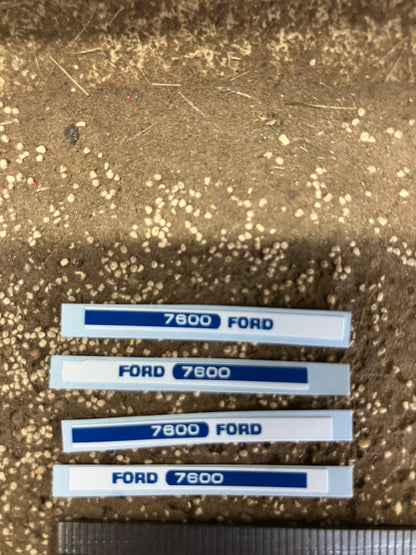 Ford 7600 Tractor 35mm Professional pre cut High quality vinyl bonnet decals farm machinery Britains decals 1:32 scale Image 2