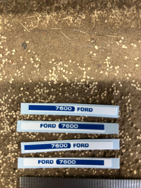 Ford 7600 Tractor 35mm Professional pre cut High quality vinyl bonnet decals farm machinery Britains decals 1:32 scale Image 2