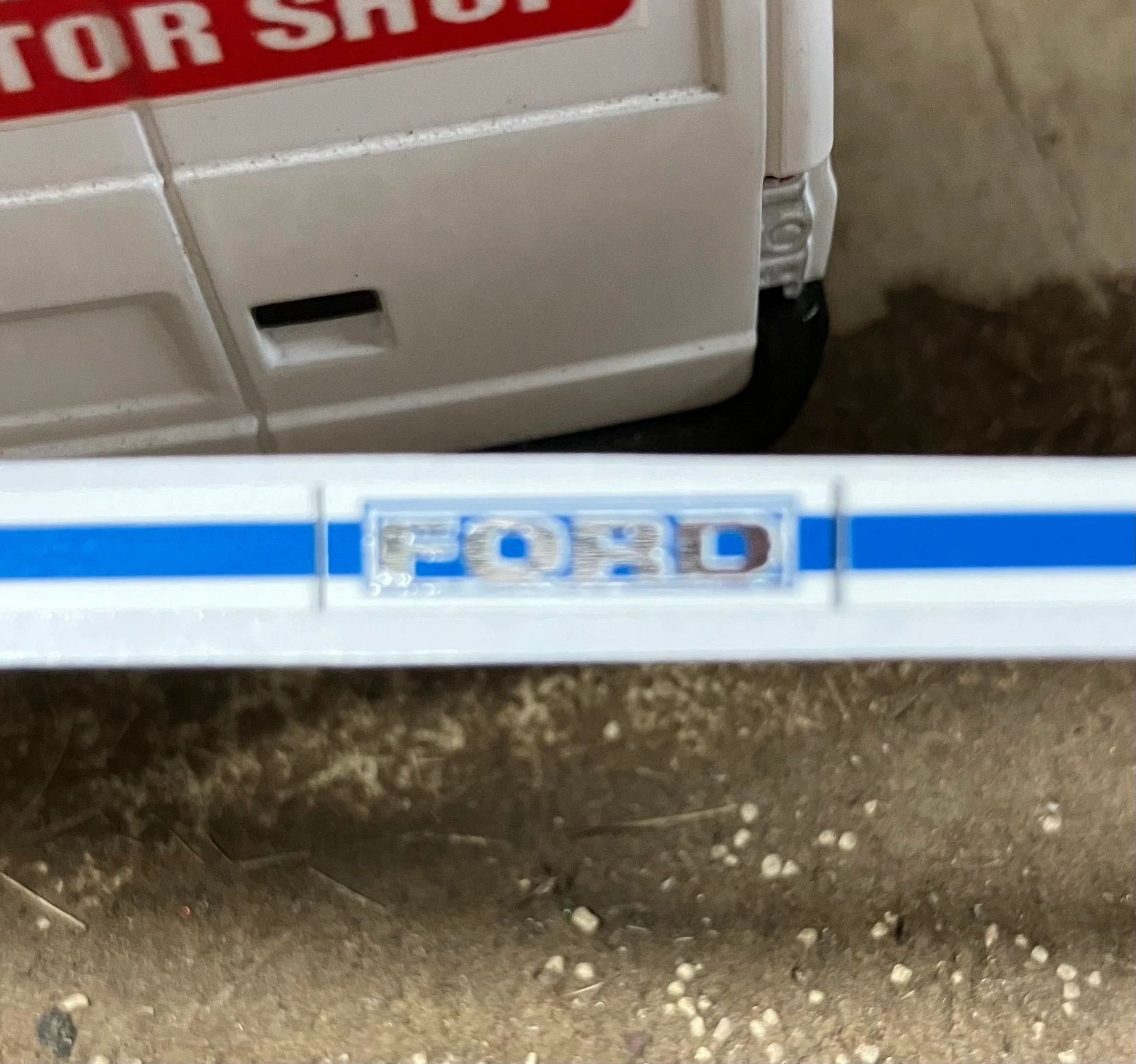 Ford 7700 Tractor metallic reflective silver Professional pre cut High quality vinyl bonnet decals farm machinery Britains decals 1:32 scale Image 2