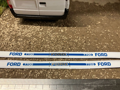 Ford 7700 Tractor metallic reflective silver Professional pre cut High quality vinyl bonnet decals farm machinery Britains decals 1:32 scale Image 4