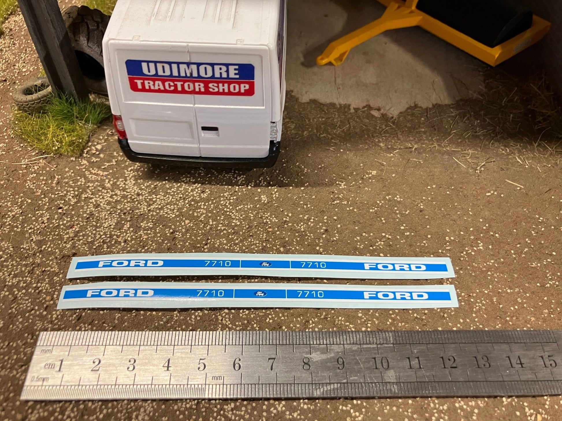 Ford 7710 mk 1 Tractor Professional pre cut High quality vinyl bonnet decals farm machinery Britains decals 1:32 scale Image
