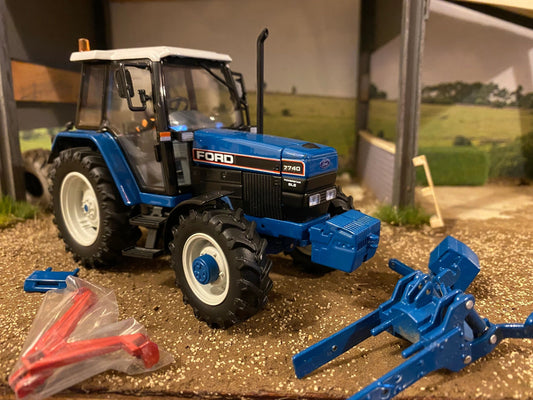 Ford 7740 SLE 4wd tractor Conversion White roof 1:32 scale Farm model Image