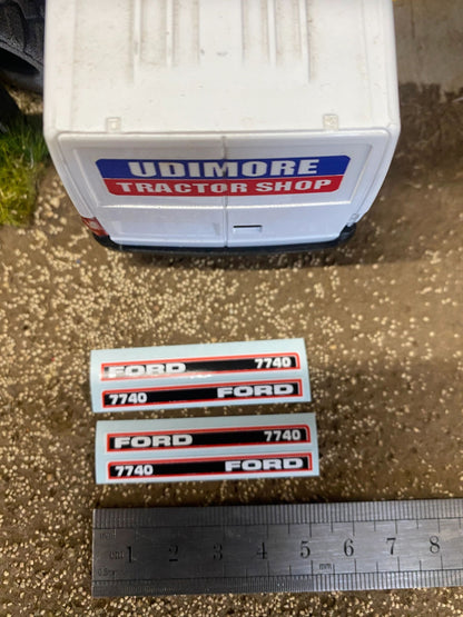 Ford 7740 Tractor 50mm Professional pre cut High quality vinyl bonnet decals farm machinery Britains decals 1:32 scale Image 3