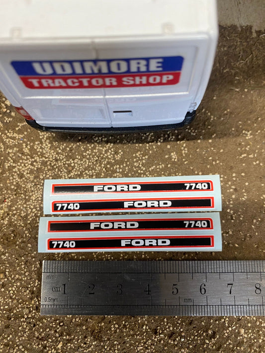 Ford 7740 Tractor 65mm Professional pre cut High quality vinyl bonnet decals farm machinery Britains decals 1:32 scale Image 2