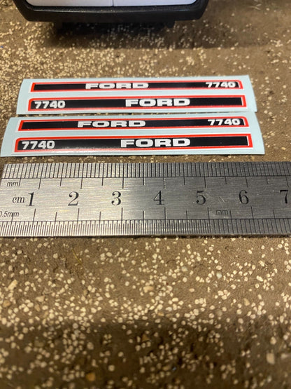 Ford 7740 Tractor 65mm Professional pre cut High quality vinyl bonnet decals farm machinery Britains decals 1:32 scale Image 3