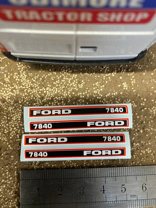 Ford 7840 Tractor 50mm Professional pre cut High quality vinyl bonnet decals farm machinery Britains decals 1:32 scale Image 2