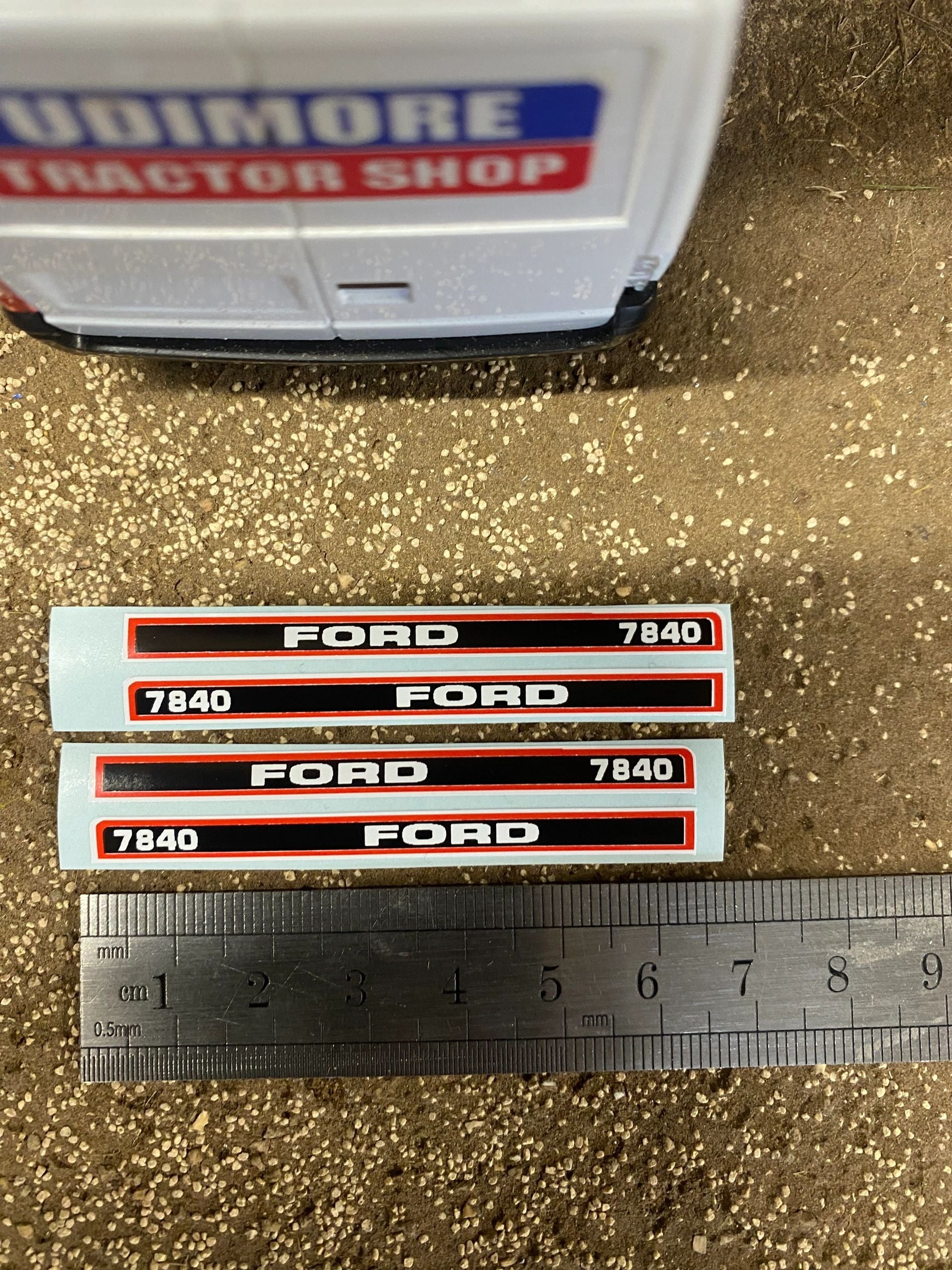 Ford 7840 Tractor 65mm Professional pre cut High quality vinyl bonnet decals farm machinery Britains decals 1:32 scale Image 2