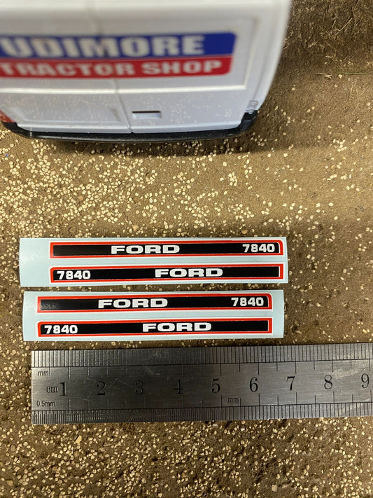 Ford 7840 Tractor 65mm Professional pre cut High quality vinyl bonnet decals farm machinery Britains decals 1:32 scale Image 2