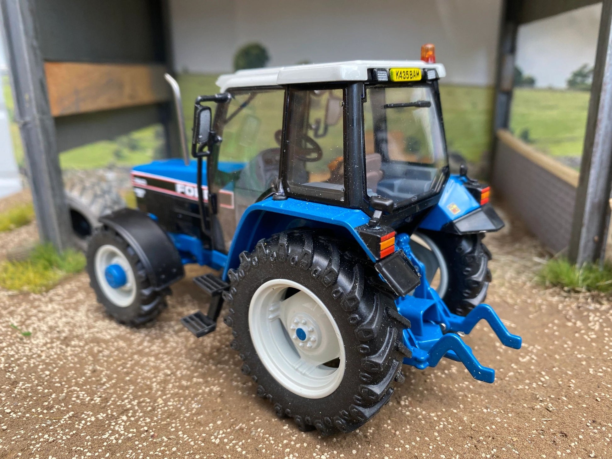 Ford 7840 Tractor Chrome Straight Pipe Exhaust front weight Conversion 1:32 scale Image 4